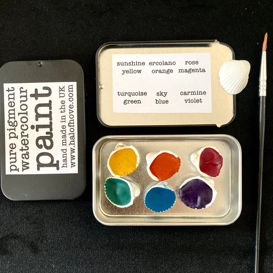 Handmade pure pigment watercolour paint set