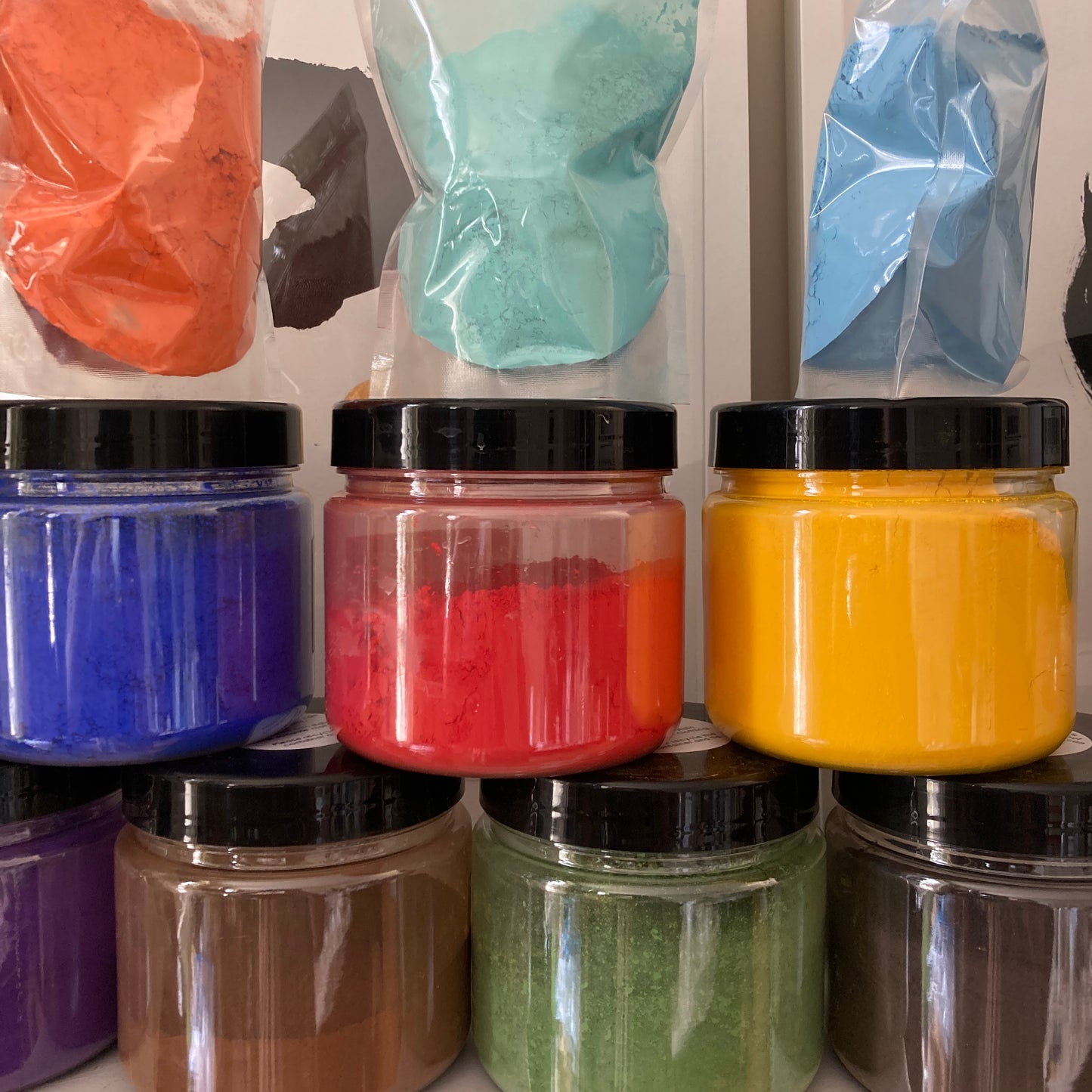 Handmade pure pigment watercolour paint set